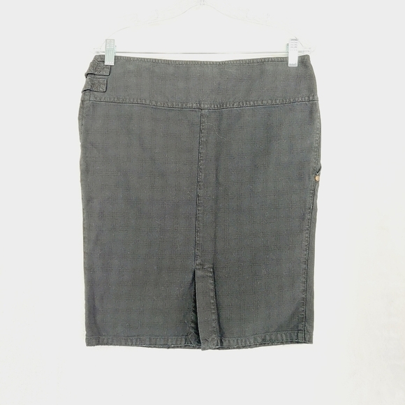 NWT Patrizia Pepe Cotton Denim Black Buckles Mini Gonna Skirt P4209 - Picture 3 of 7